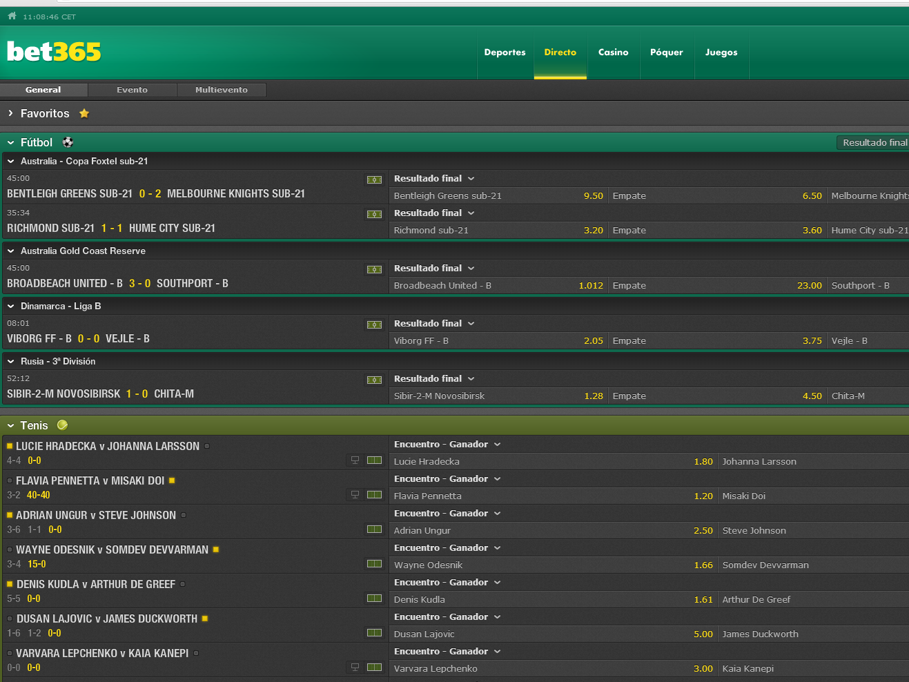 Multievento en directo bet365directo