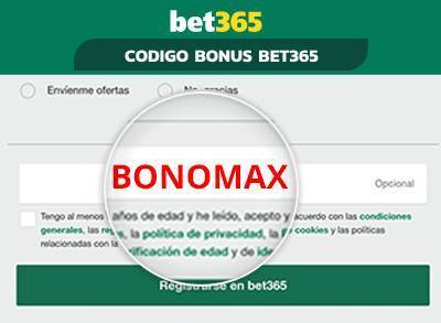  Código bonus bet365 BONOMAX  en junio 2023