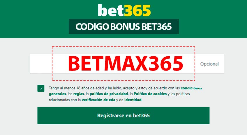 codigo bonificacion bet365 BETMAX365